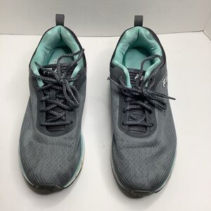 Fila Women's Gray and Teal Athletic Shoes